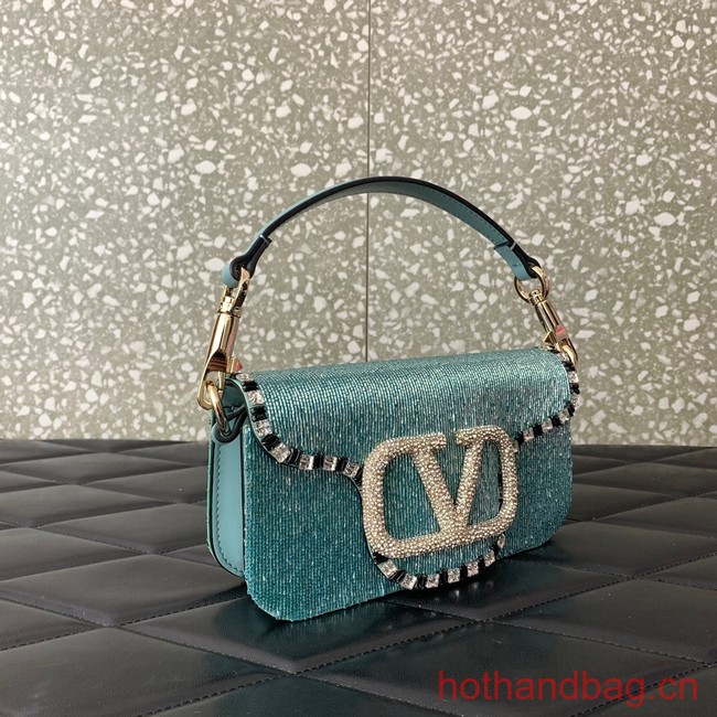 VALENTINO V-logo MINI LOCO bag beads 5032B light blue