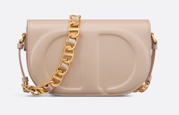 DIOR CD SIGNATURE BAG WITH STRAP Beige CD-Embossed Box Calfskin M9280UZ