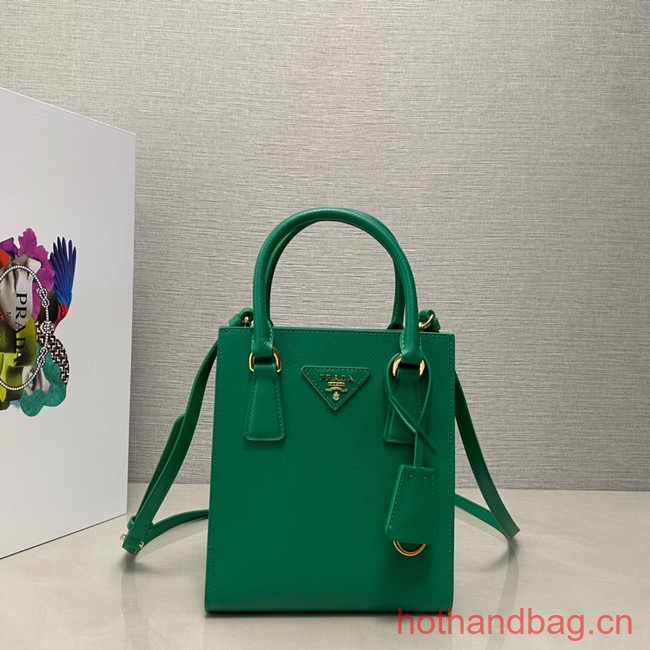 Prada Saffiano leather handbag 1BA358 green