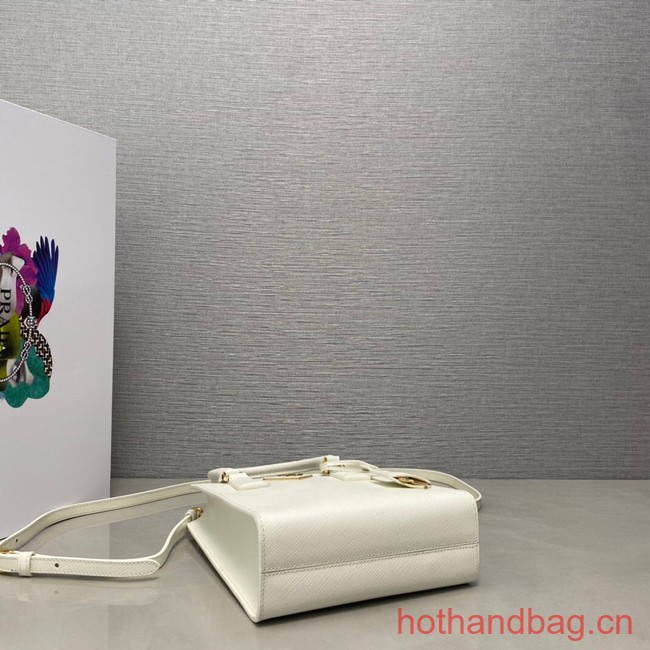 Prada Saffiano leather handbag 1BA358 white