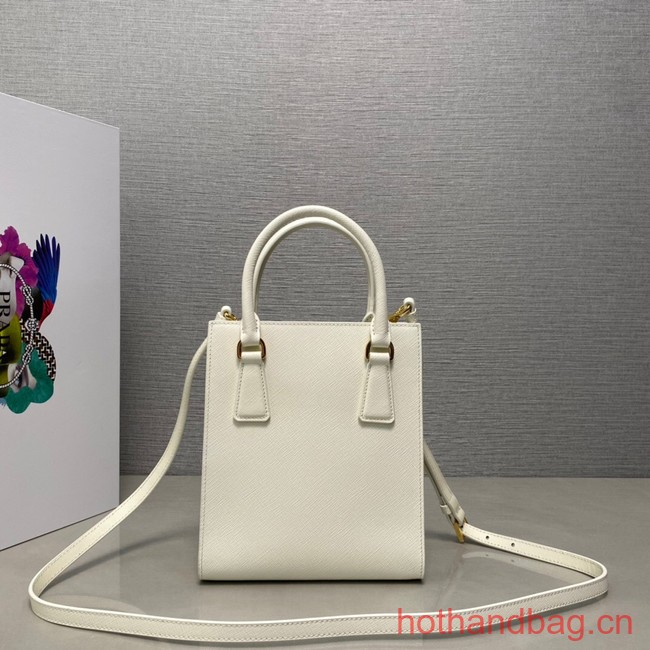 Prada Saffiano leather handbag 1BA358 white