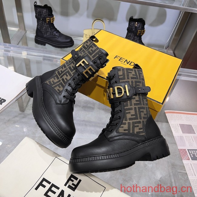 Fendi graphy leather biker boots 93702-1