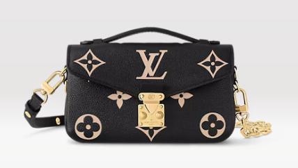 Louis Vuitton Pochette Metis East West M46596 black&Beige