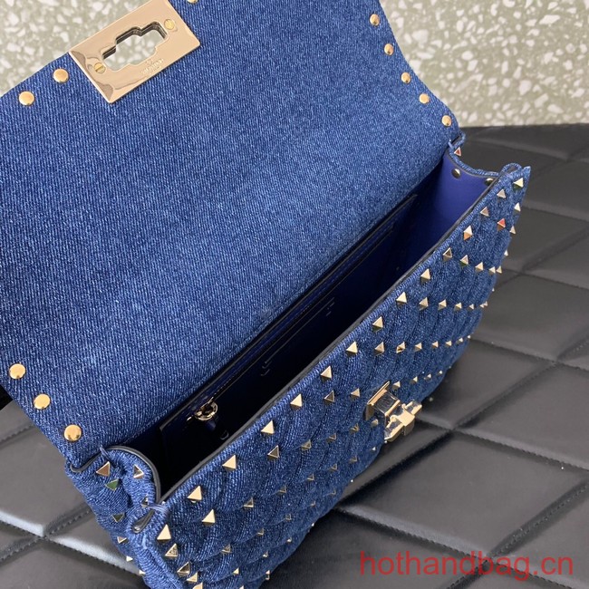 VALENTINO ROCKSTUD SPIKE Denim B0122 blue