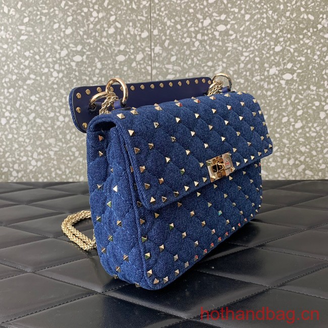 VALENTINO ROCKSTUD SPIKE Denim B0122 blue