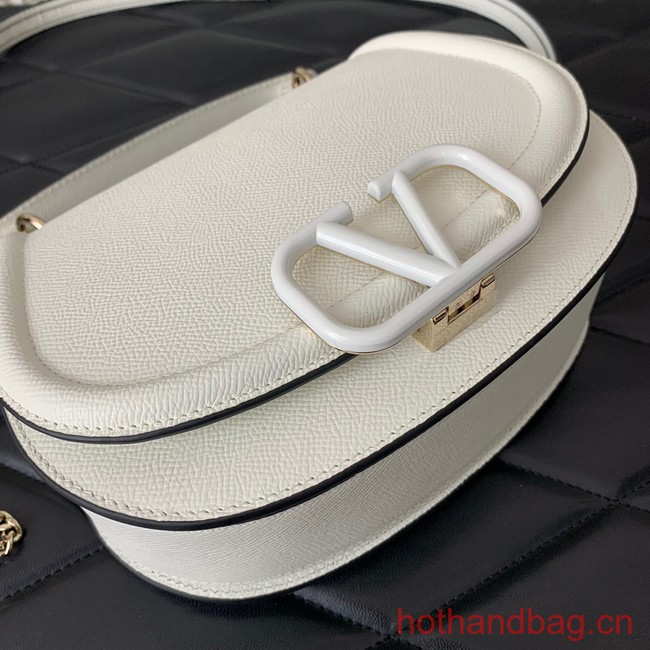 VALENTINO VSLING granular calfskin bag P098 white