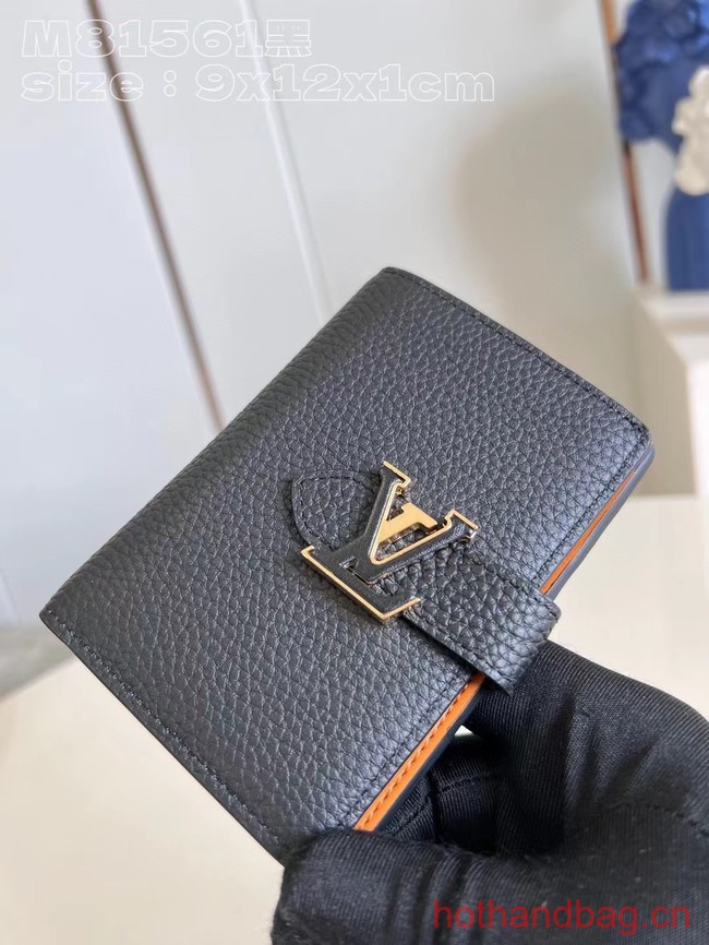 Louis Vuitton Vertical Compact Wallet M82461 BLACK