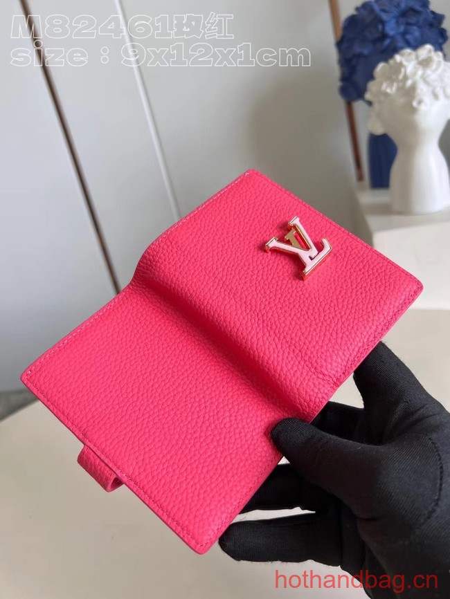 Louis Vuitton Vertical Compact Wallet M82461 Dragon Fruit Pink