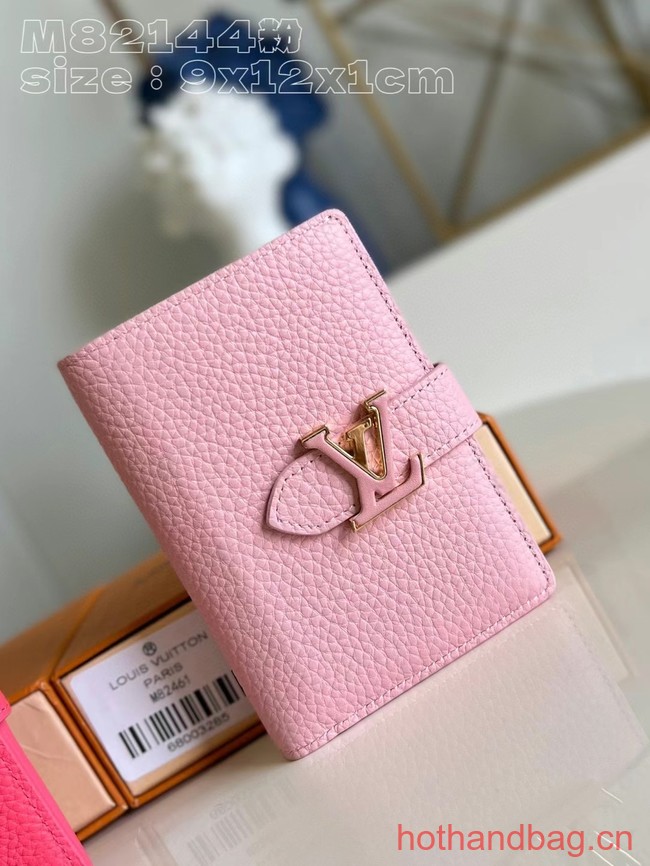 Louis Vuitton Vertical Compact Wallet M82461 Pink