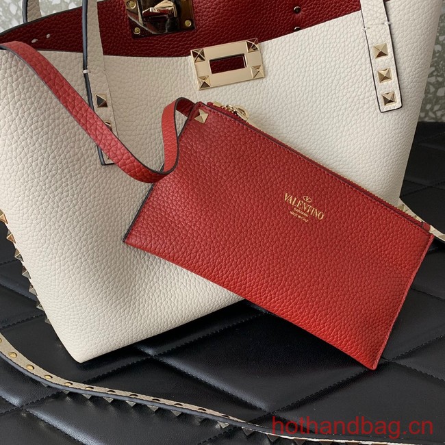 VALENTINO grain calfskin leather bag 0044 white