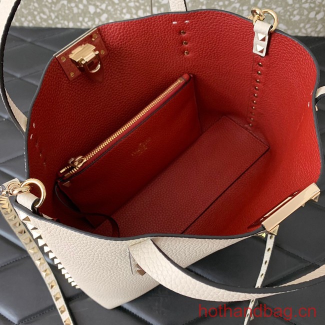 VALENTINO grain calfskin leather bag 0044 white