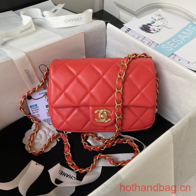 Chanel SMALL FLAP BAG AS4263 RED