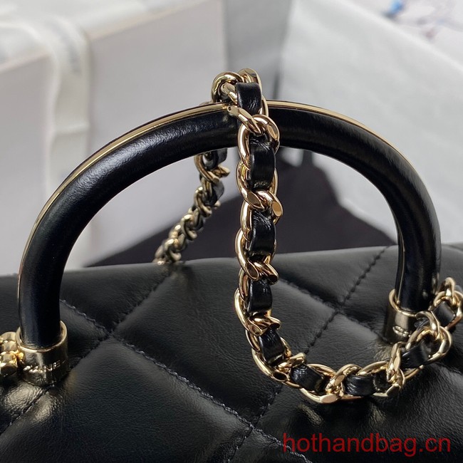 Chanel SMALL FLAP BAG WITH TOP HANDLE AS4469 black