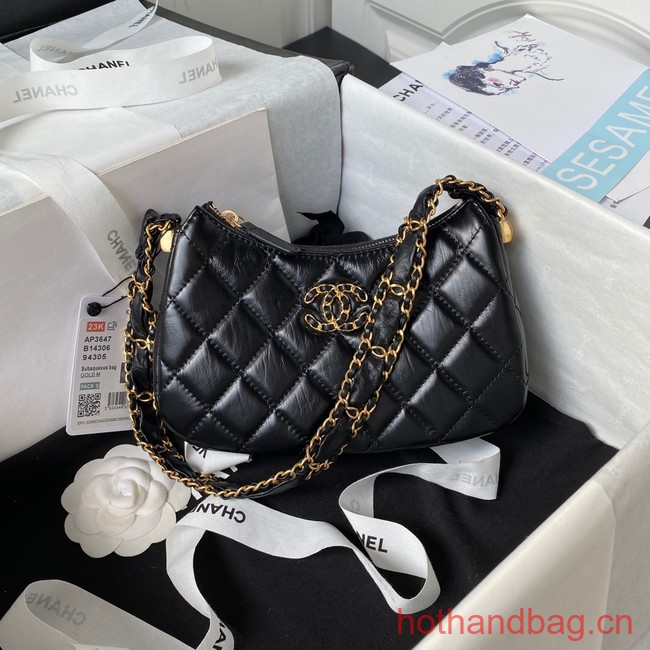 Chanel SMALL HOBO HANDBAG AP3647 black