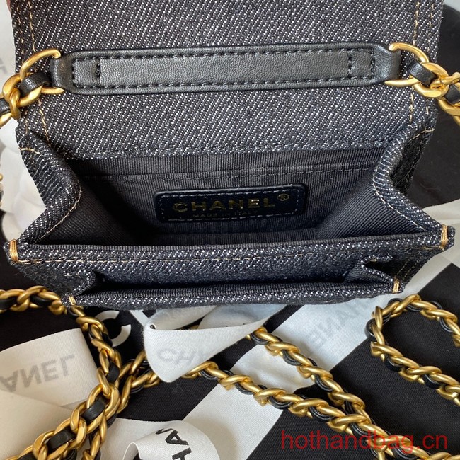 Chanel MINI FLAP BAG Denim AP4052 Royal Blue