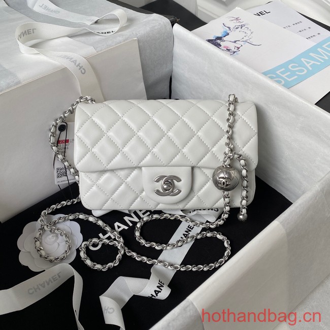 Chanel SMALL FLAP BAG AS1787 white