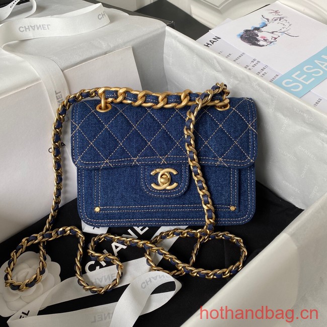 Chanel SMALL FLAP BAG Denim AS4051 Blue