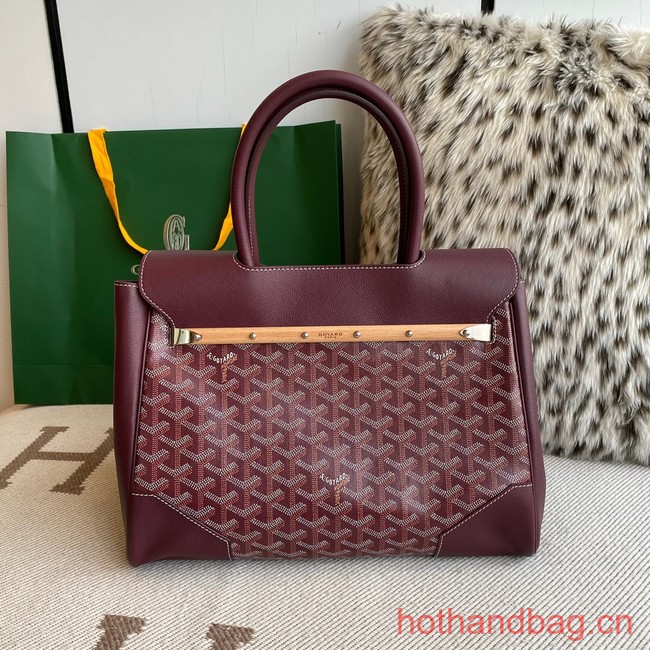 Goyard Calfskin Leather Tote Bag 20300 Wine