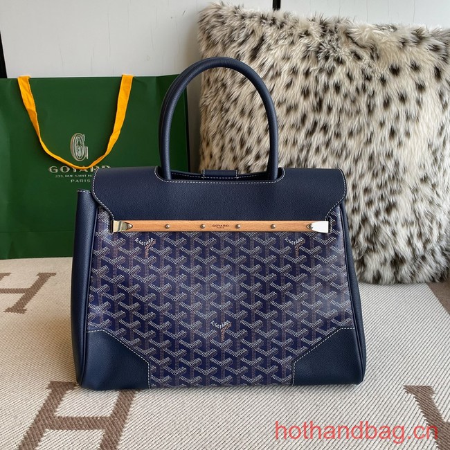 Goyard Calfskin Leather Tote Bag 20300 dark blue