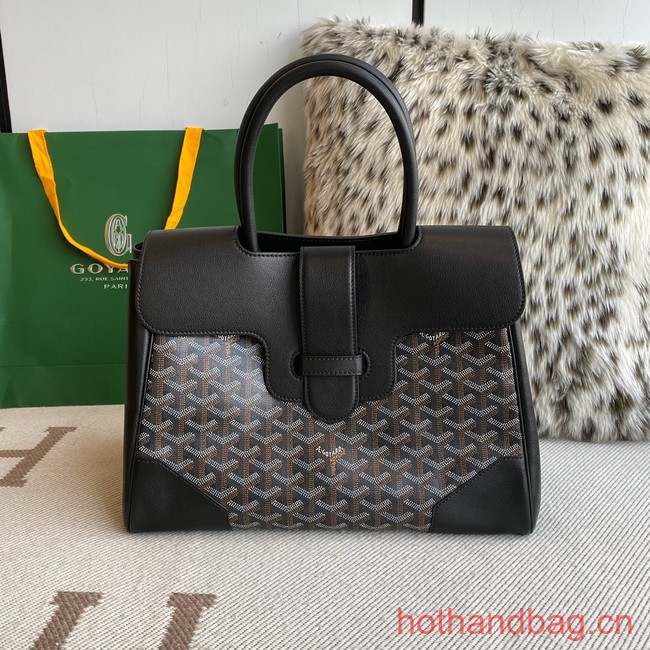 Goyard Calfskin Leather Tote Bag 20300 dark gray