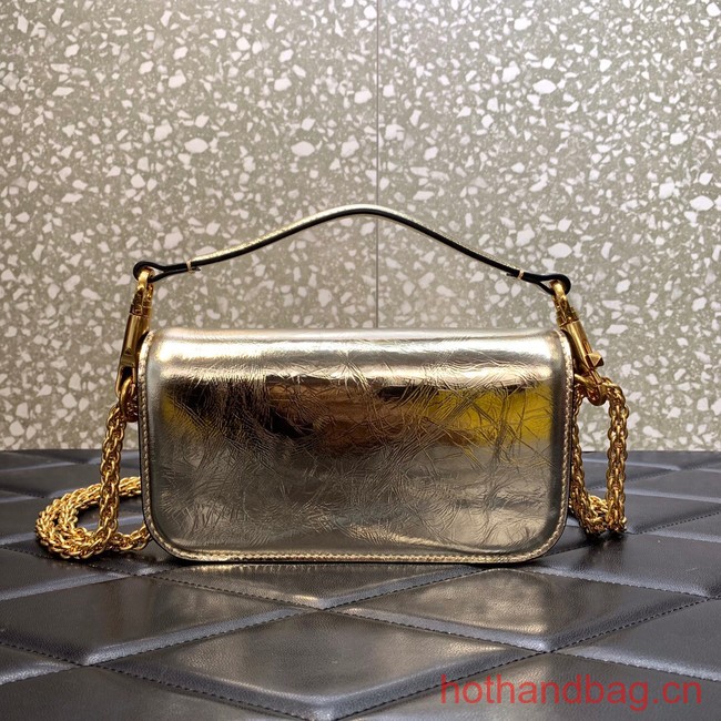 VALENTINO GARAVANI MINI LOCO Calf leather Shoulder Bag 1W2B0K light gold