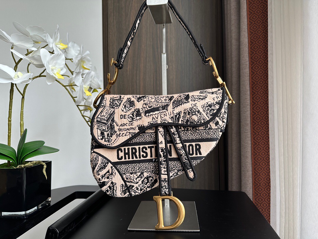 Dior SADDLE BAG Embroidery M0446C-1