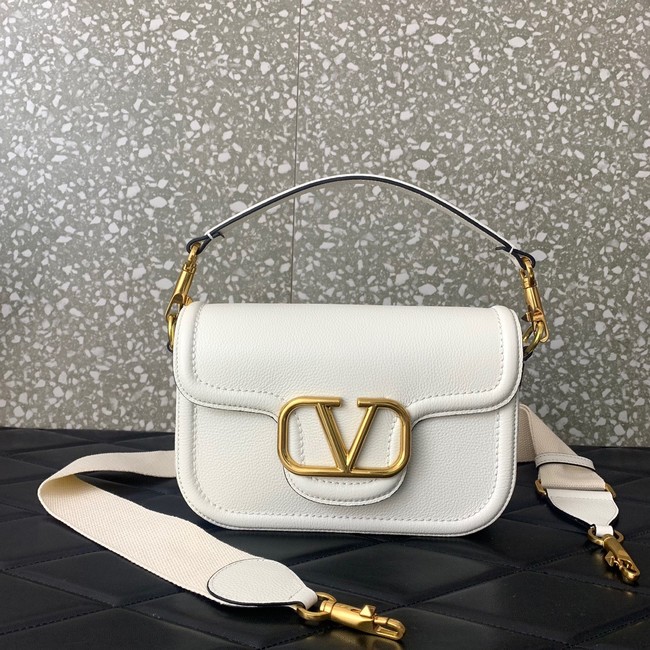 VALENTINO Loco calfskin leather bag B0M98 white