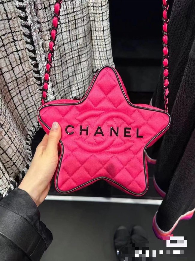 Chanel 24C Star Bag Satin AS4579 red