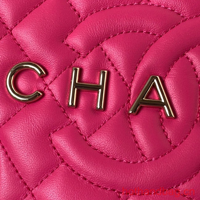 CHANEL STAR HANDBAG AS4579 & Gold-Tone Metal Fuchsia