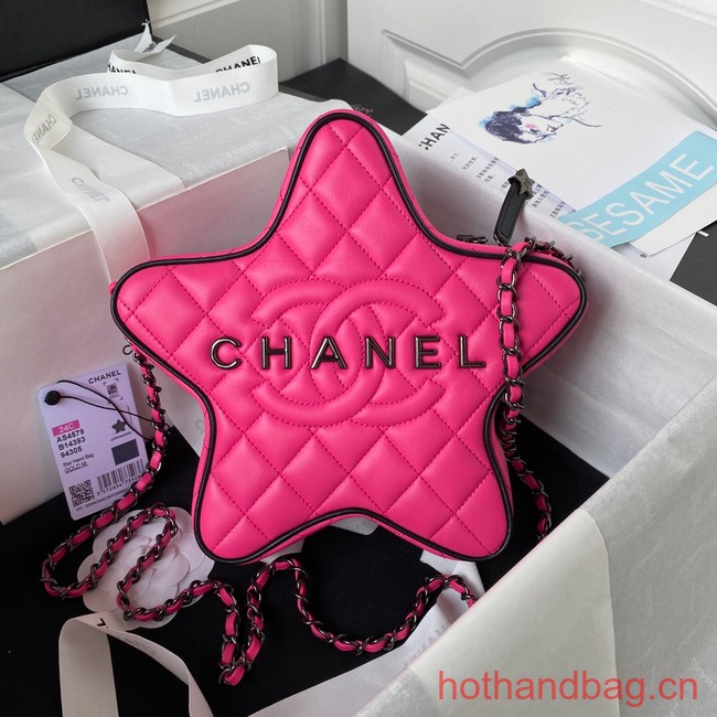 CHANEL STAR HANDBAG AS4579 & Guns-Tone Metal Fuchsia