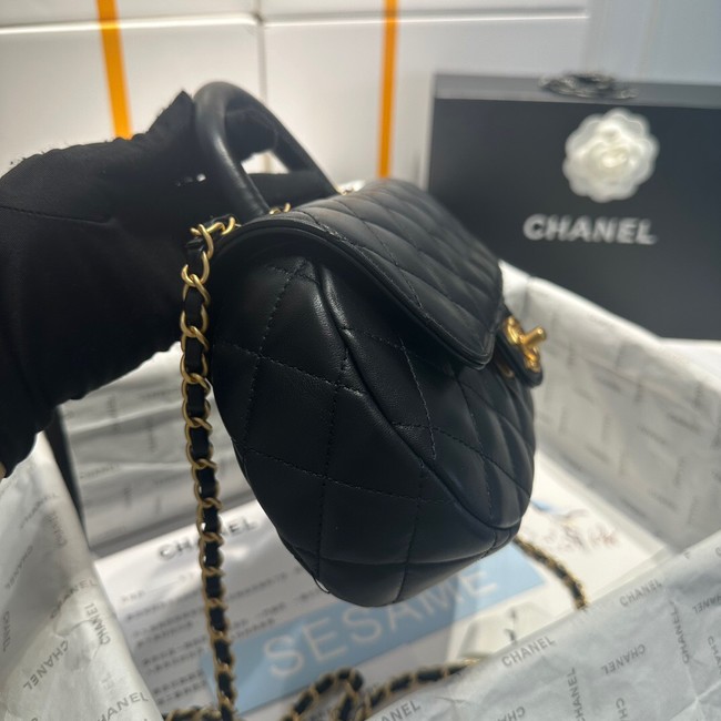 Chanel flap bag with top handle AS4569 Black