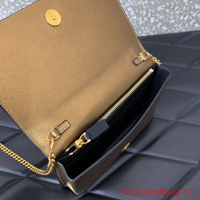 VALENTINO grain calfskin leather bag 0688 gold