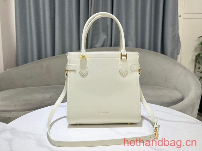 Dior MEDIUM BOSTON BAG Calfskin 8801 white