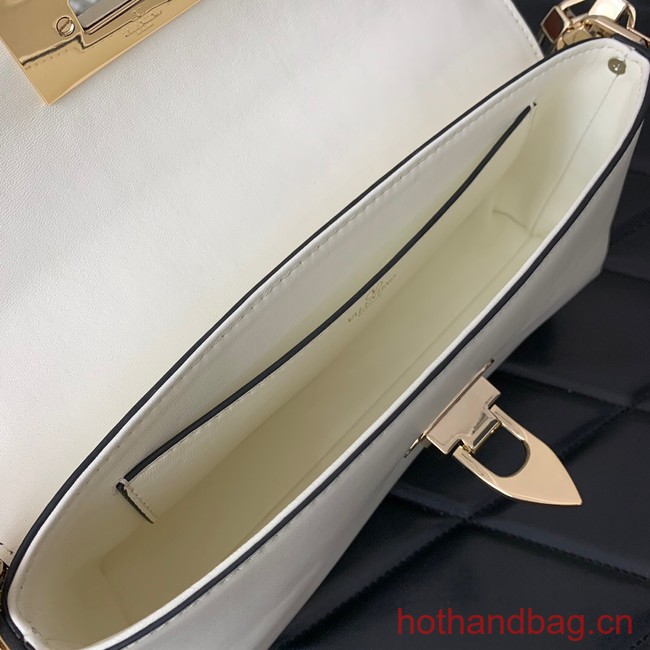 VALENTINO Rockstud 23 smooth calfskin bag 0M77Q white