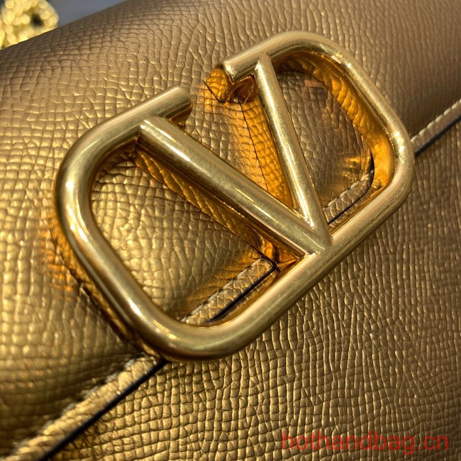 VALENTINO grain calfskin leather bag 0681 gold