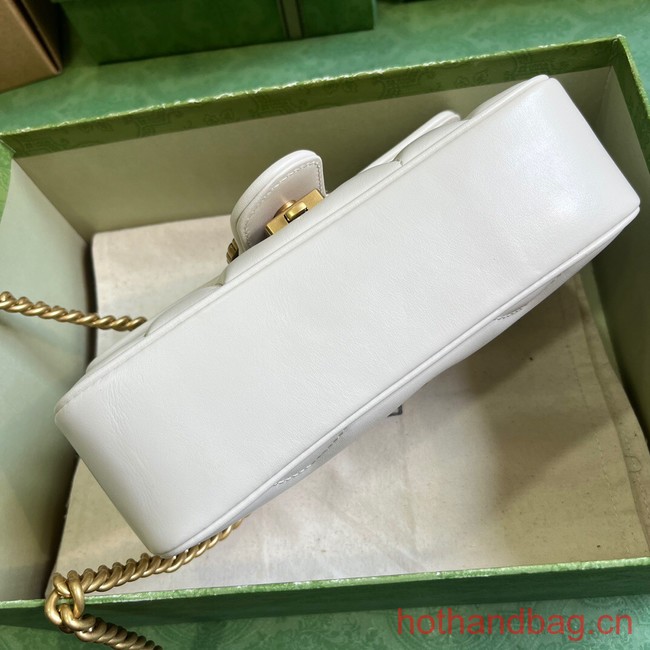 GUCCI GG MARMONT MINI SHOULDER BAG 446744 white