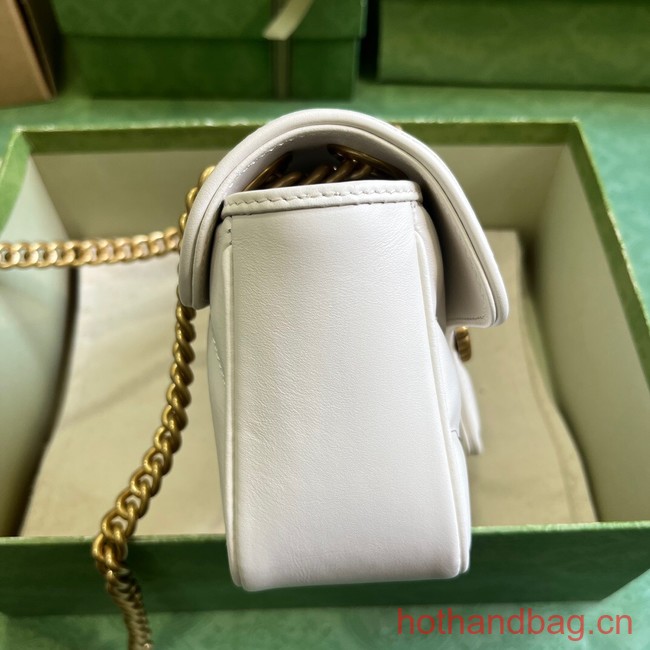 GUCCI GG MARMONT MINI SHOULDER BAG 446744 white