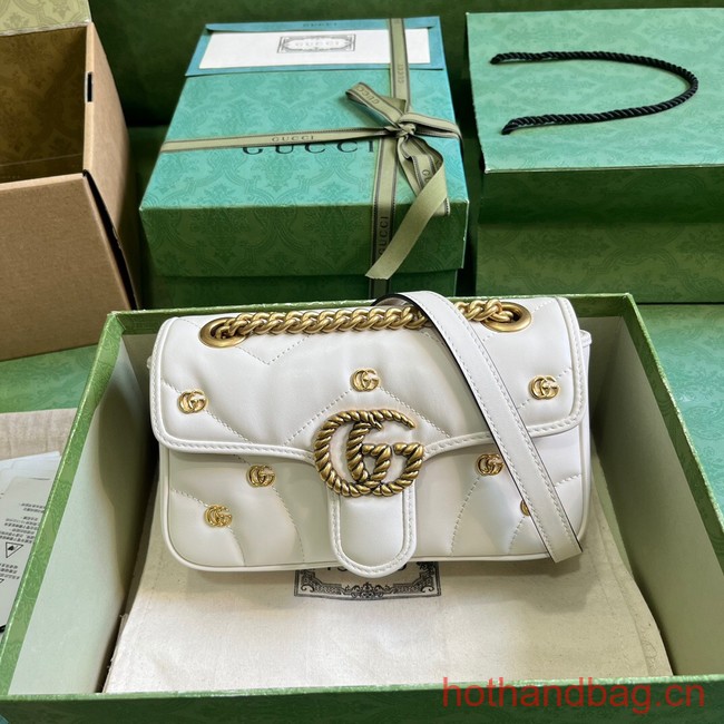 GUCCI GG MARMONT MINI SHOULDER BAG 446744 white