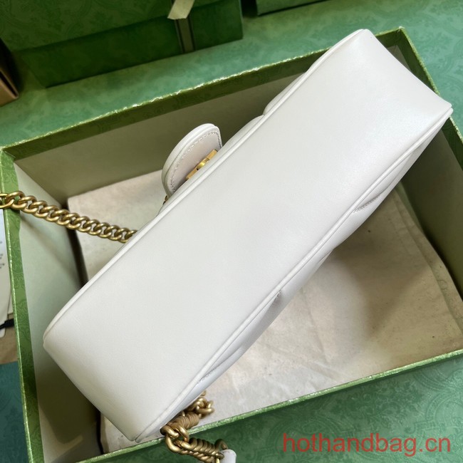 GUCCI GG MARMONT SMALL SHOULDER BAG 443497 White