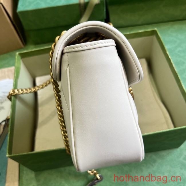 GUCCI GG MARMONT SMALL SHOULDER BAG 443497 White