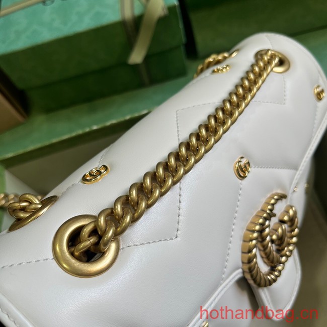 GUCCI GG MARMONT SMALL SHOULDER BAG 443497 White