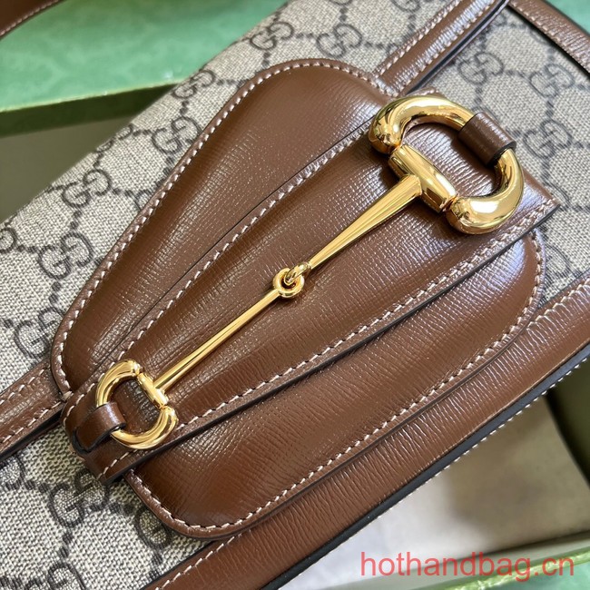 GUCCI HORSEBIT 1955 SMALL SHOULDER BAG 764155 Brown Demetra trim