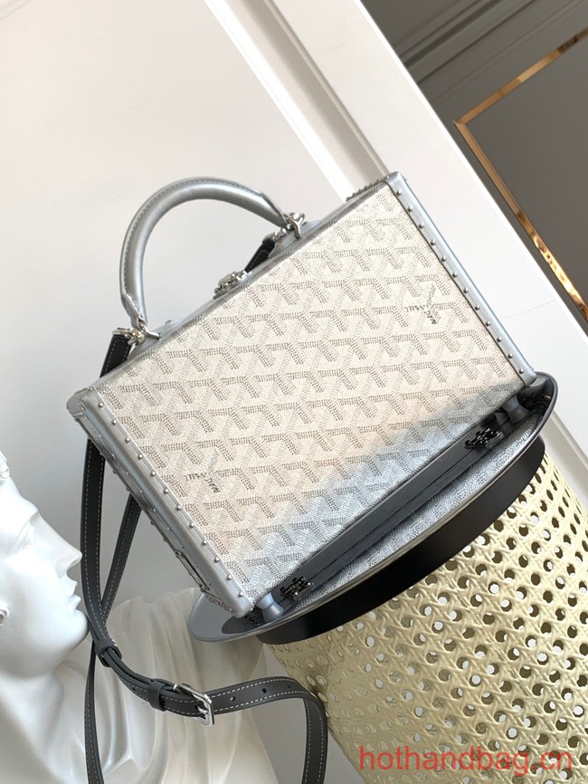 Goyard Calfskin Leather Tote Bag 20301 Silver