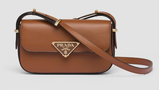 Prada Leather shoulder bag 1BD339 Cognac