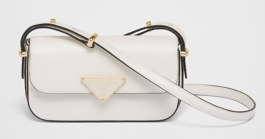 Prada Leather shoulder bag 1BD339 white