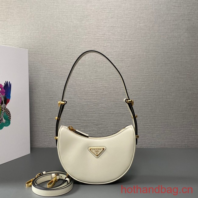 Prada leather shoulder bag 1BC199 white