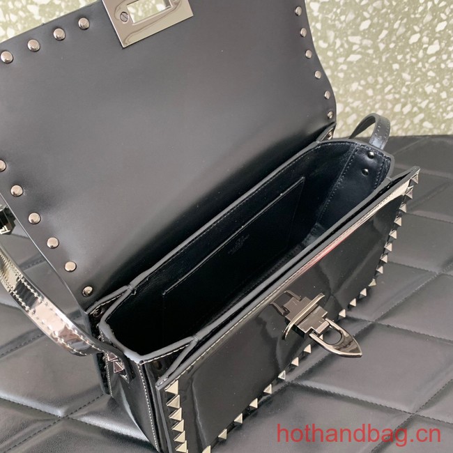 VALENTINO GARAVANI ROCKSTUD23 calfskin bag AZS098 silver&gray