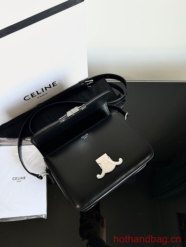 Celine TEEN TRIOMPHE BAG IN SHINY CALFSKIN 188423 BLACK