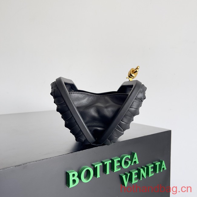 Bottega Veneta Knot Knotted Intreccio leather minaudiere 717622 black