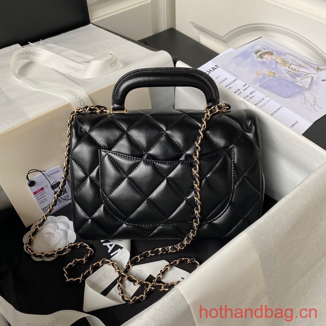 Chanel small flap bag with top handle AS4544 black